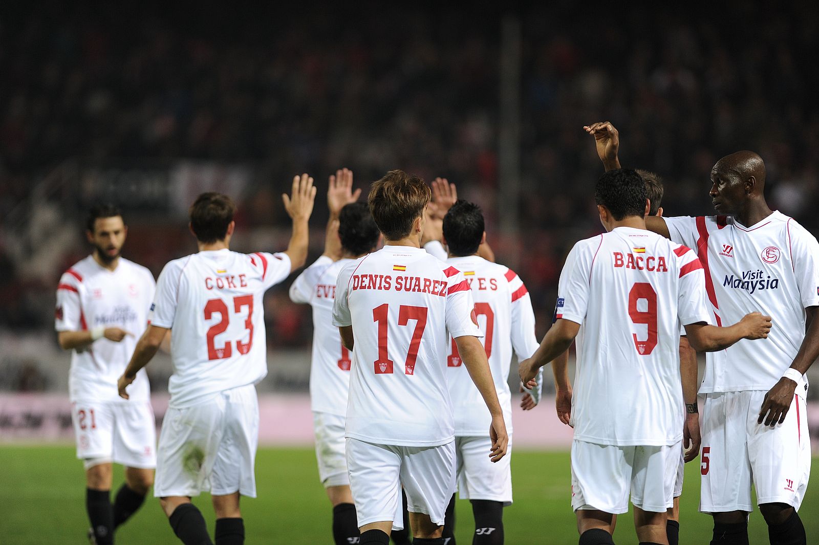 Denis Suárez celebra su gol frente al Rijeka.
