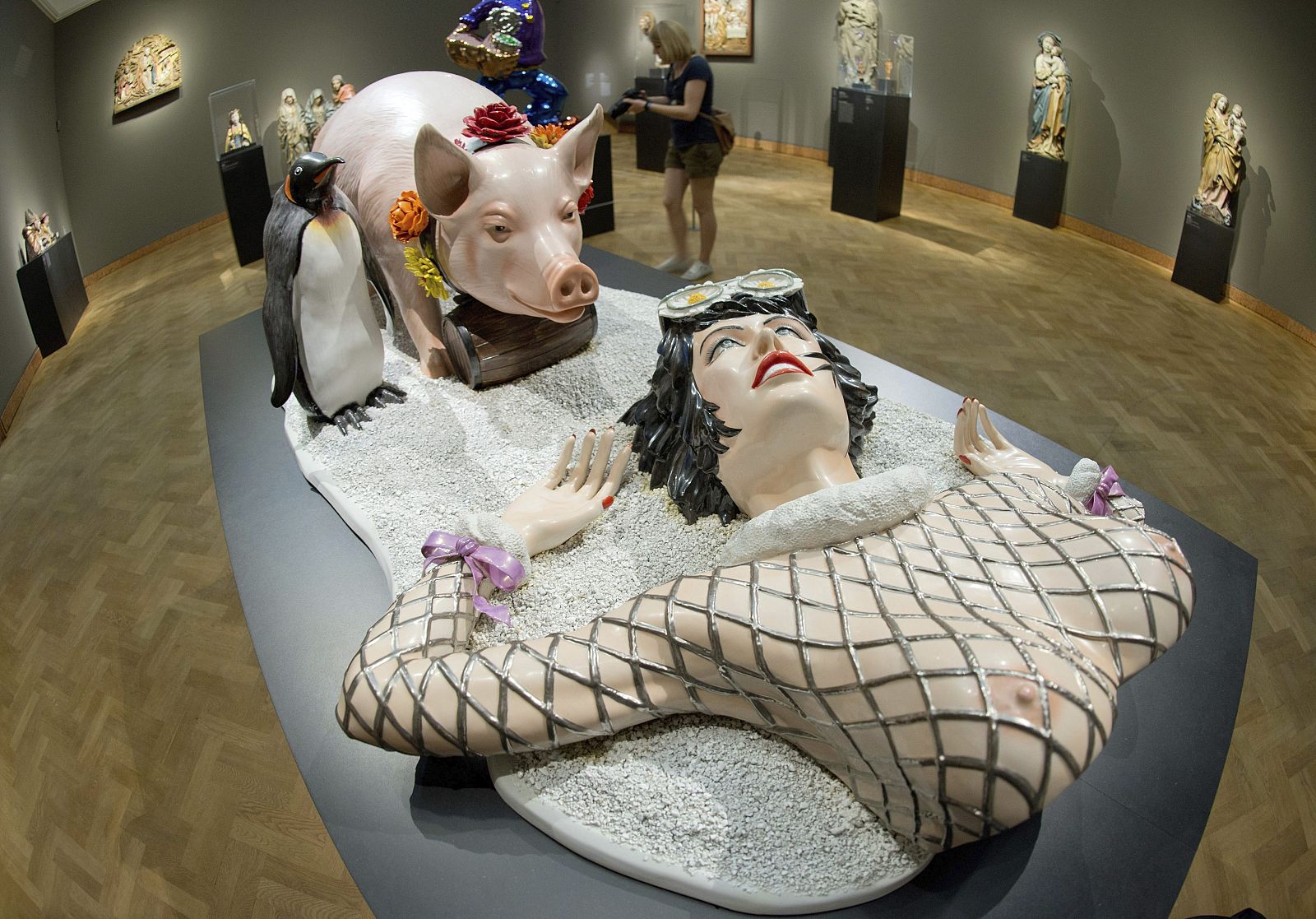 Foto de archivo de la escultura "Fait d'Hiver", del artista alemán Jeff Koons