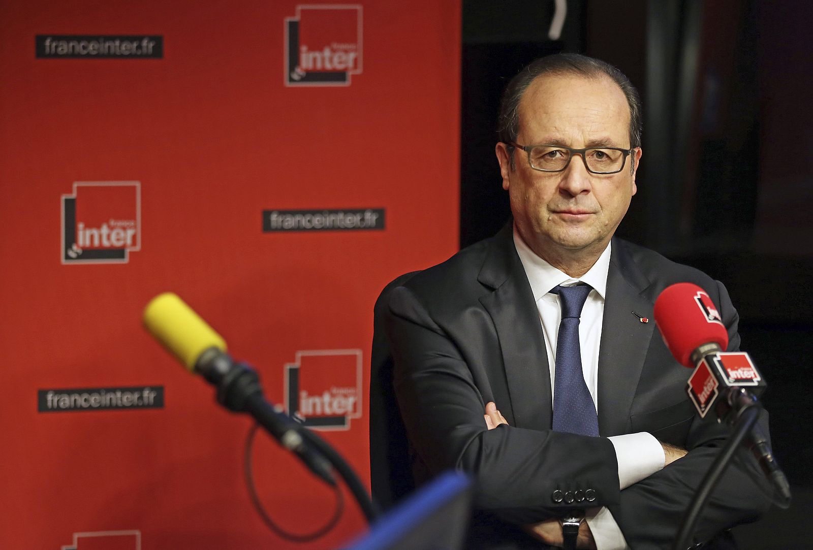 El presidente francés, François Hollande, en la entrevista en France Inter