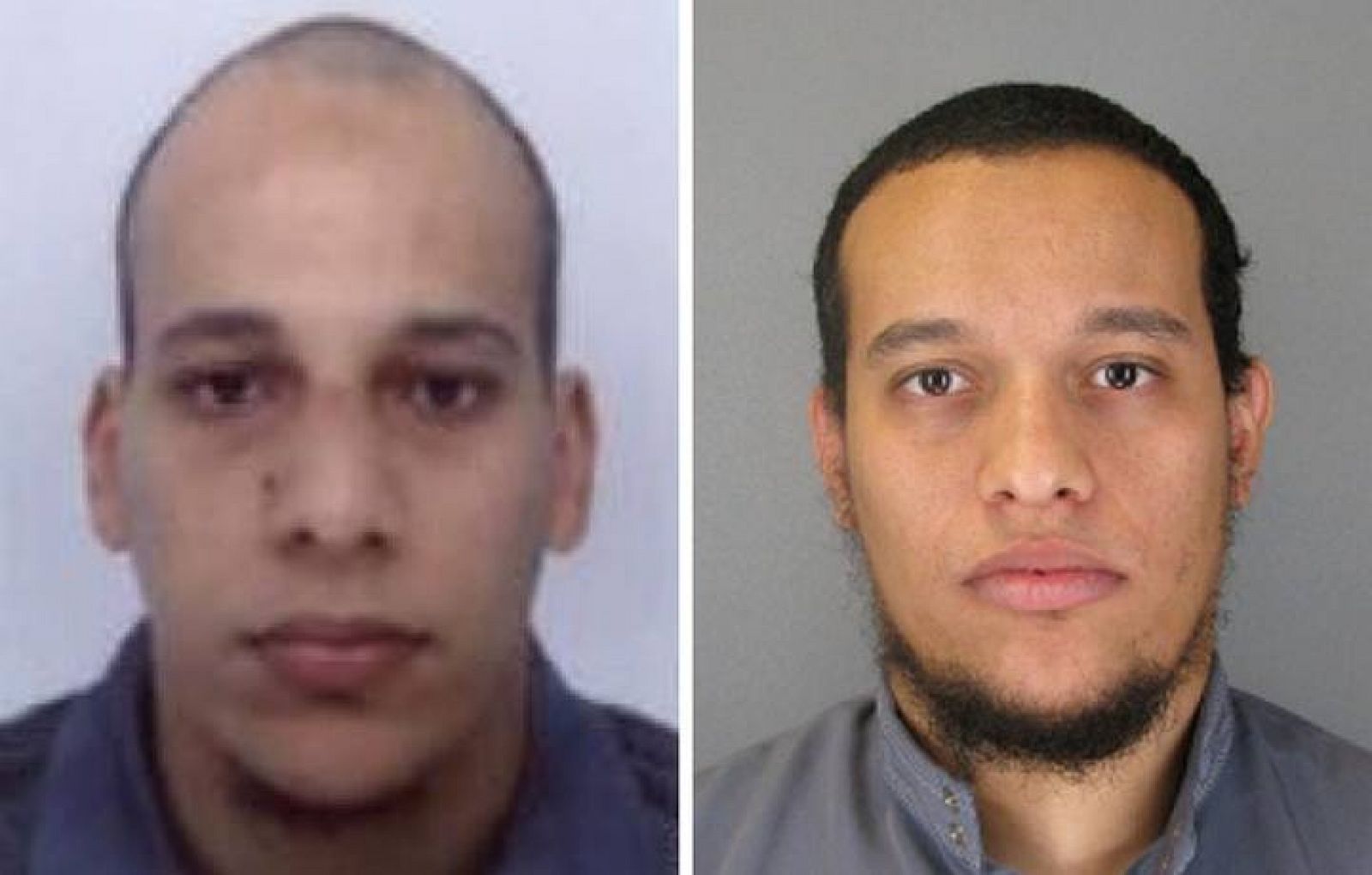  De izquierda a derecha, Chérif Kouachi, de 32 años, y su hermano Said, de 34, sospechosos del atentado en París. 