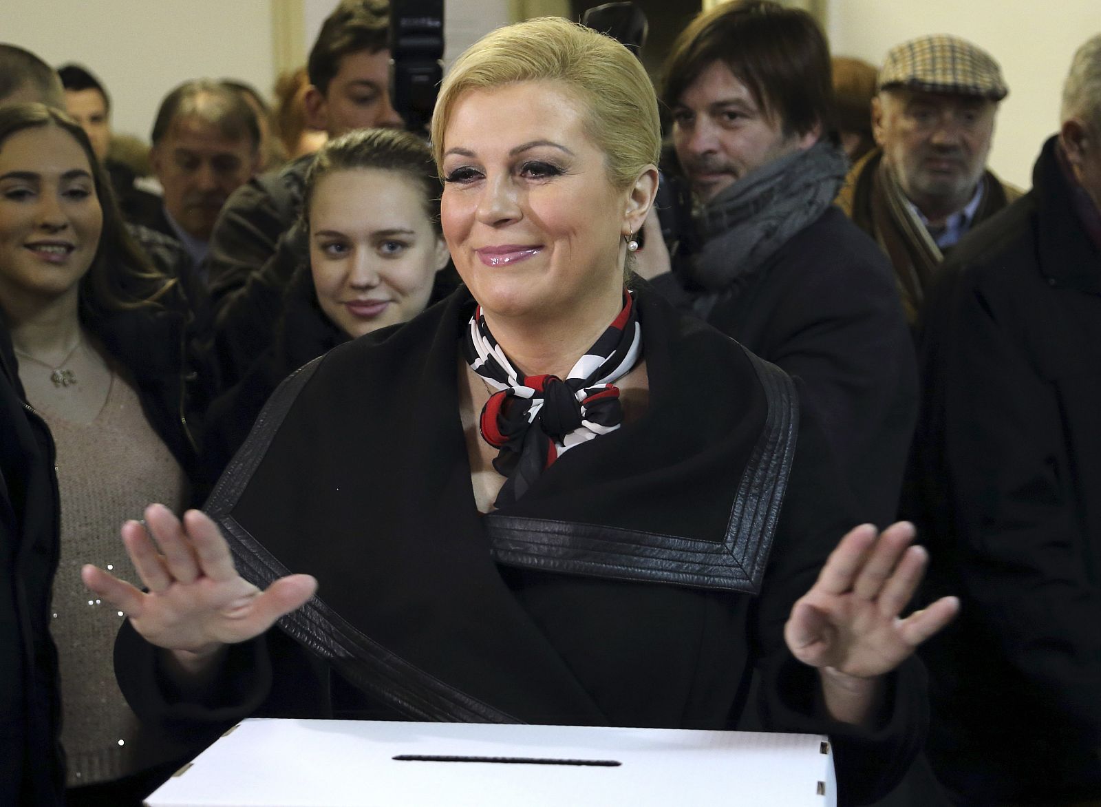 La alta funcionaria de la OTAN y diplomática conservadora croata Kolinda Grabar-Kitarovic.