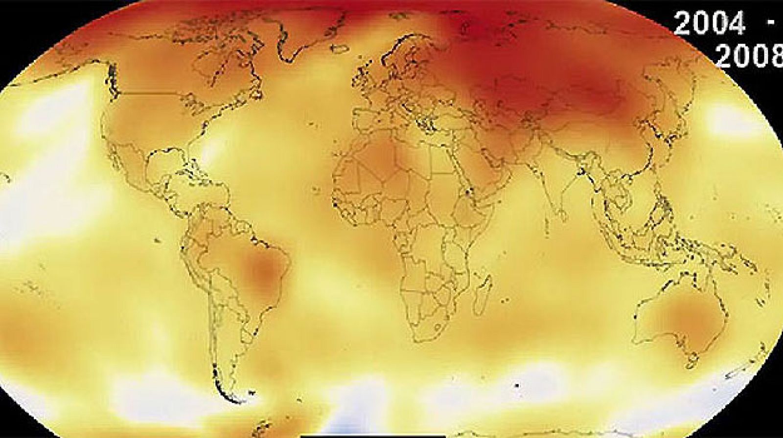 La temperatura media mundial global (sumando tierra y mar) fue de 0,69 grados celisus.