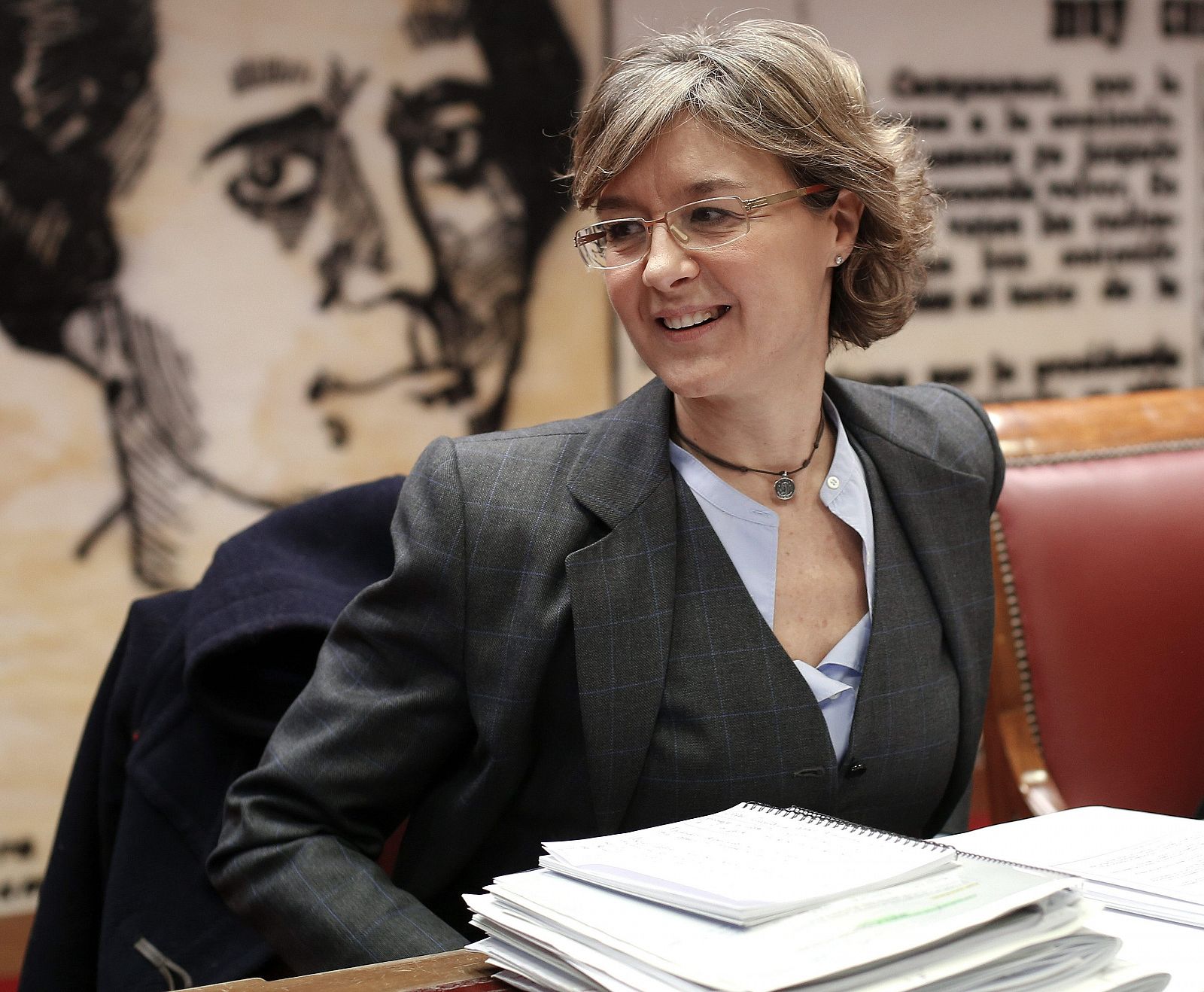 La ministra de Medio Ambiente, Isabel García Tejerina, durante su comparecencia en la Comisión de Medio Ambiente y Cambio Climático del Senado.