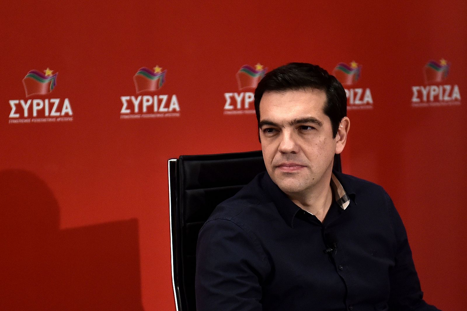 El candidato de Syriza a las elecciones griegas, Alexis Tsipras, durante una entrevista