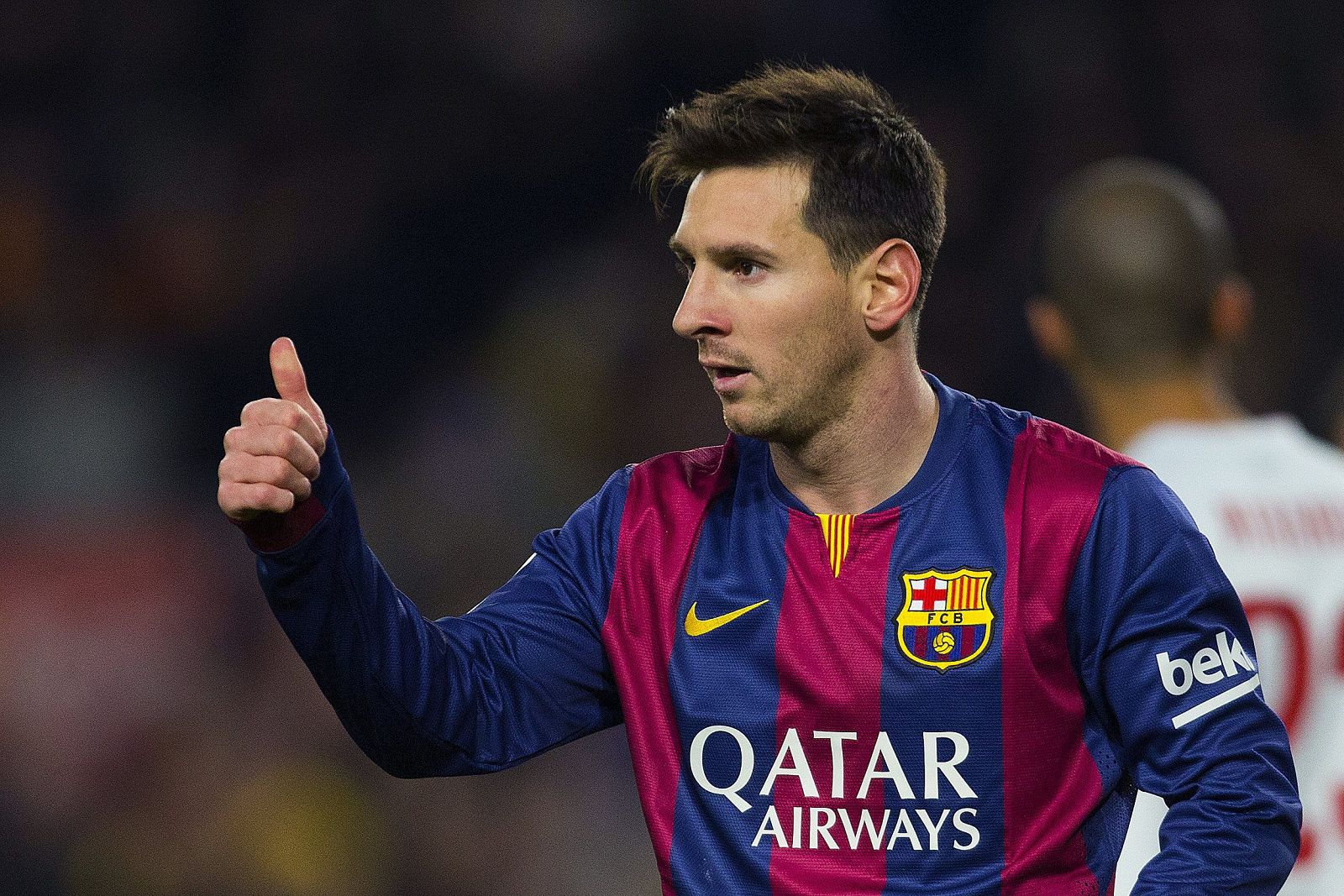 El argentino Leo Messi, del FC Barcelona, durante el partido de ida
