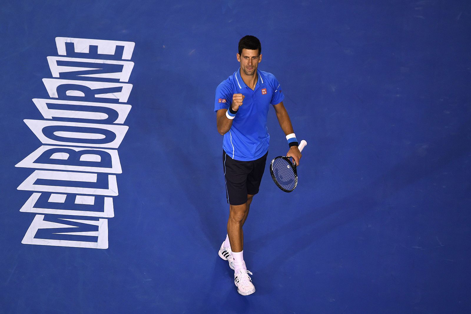 El serbio Novak Djokovic, durante su partido de semifinales ante Wawrinka en el Abierto de Australia.