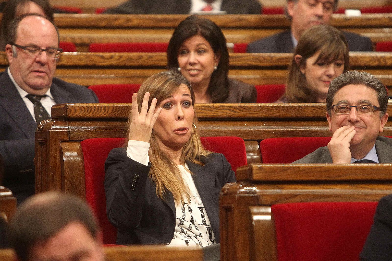 La presidenta del PP catalán, Alicia Sánchez-Camacho, en el Parlament en una foto de archivo