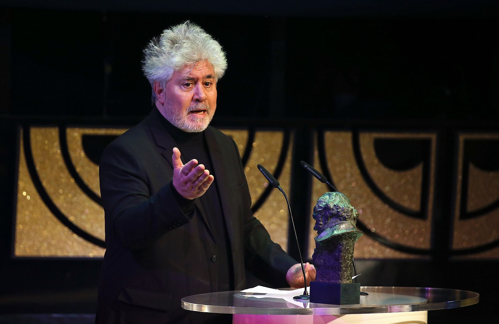 Pedro Almodovar en la gala de los Goya 2015