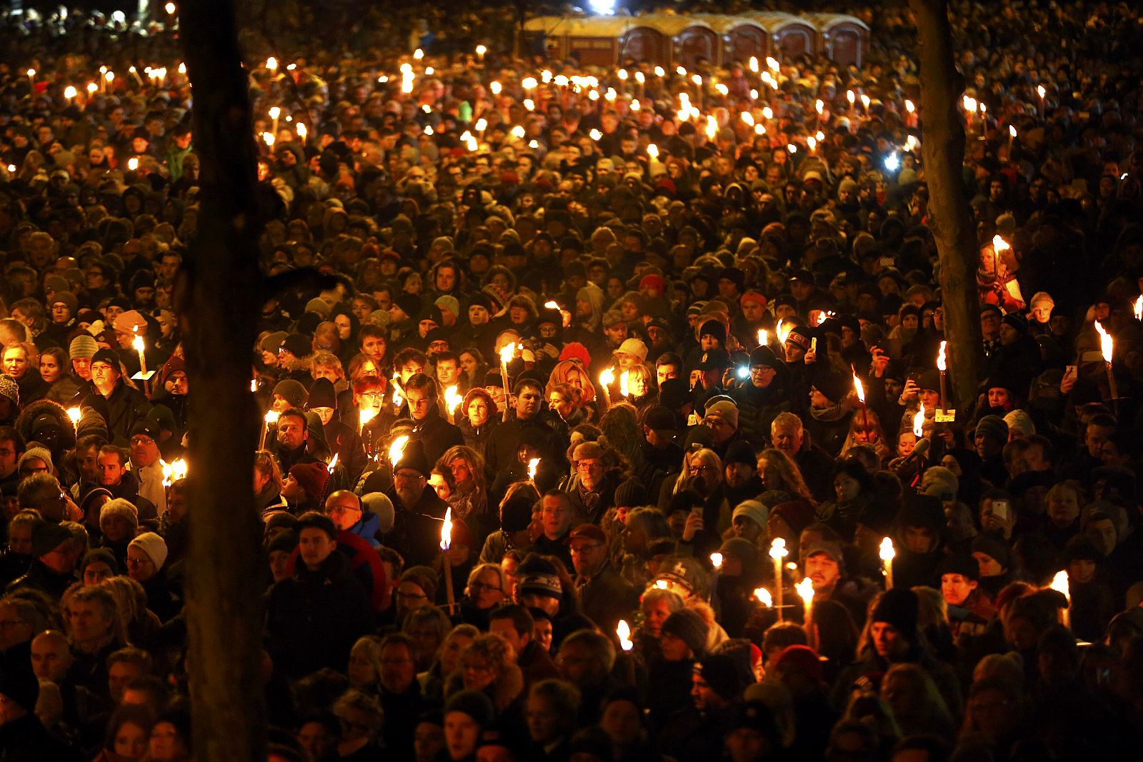 Vigilia por las víctimas de los atentados de Copenhague.