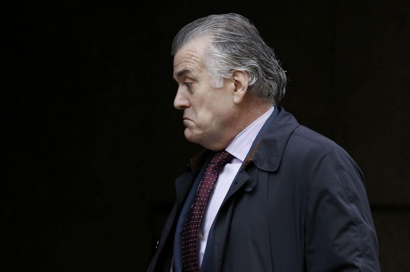 El extesorero del Partido Popular, Luís Bárcenas, a su salida de la Audiencia Nacional este lunes 16 de febrero.