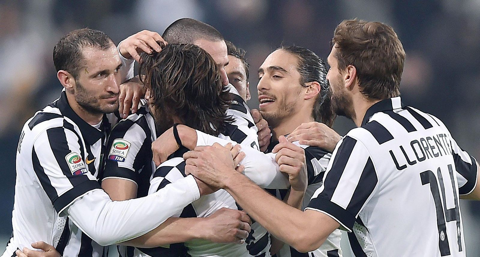 Los jugadores de la Juventus celebran un gol en un partido reciente