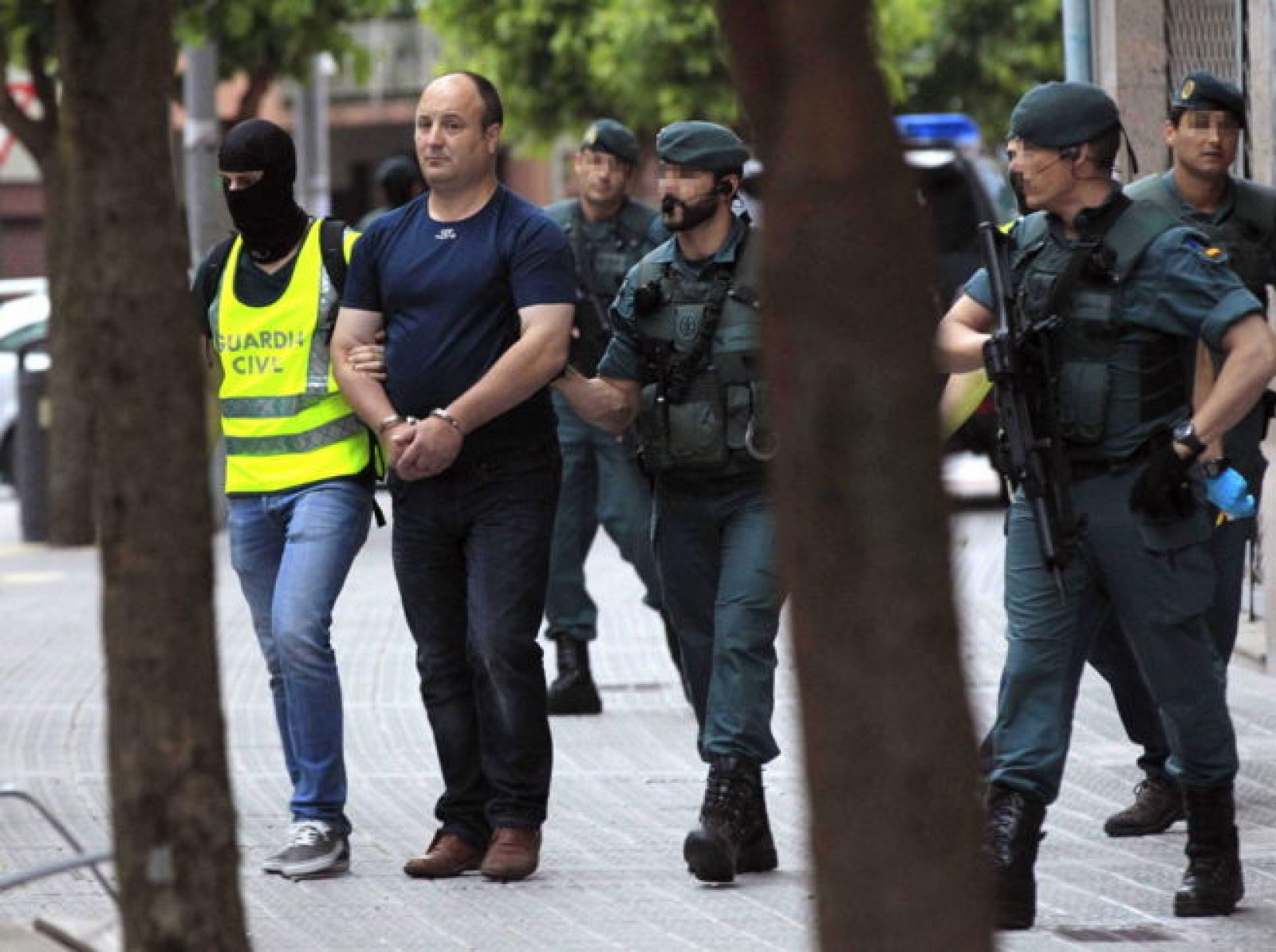 Imagen de la detención del presunto etarra el pasado 11 de junio de 2014