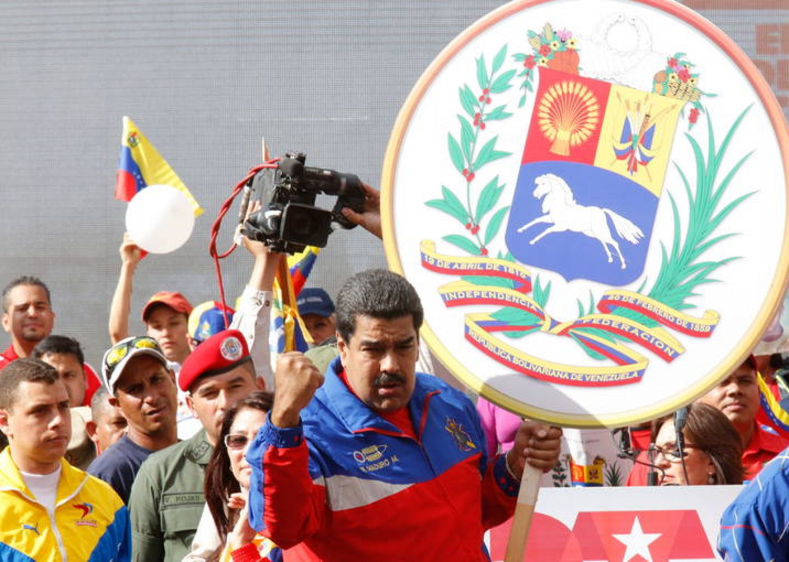 El mndatario de Venezuela, Nicolás Maduro, mientras participa en un evento en Caracas (Venezuela). 