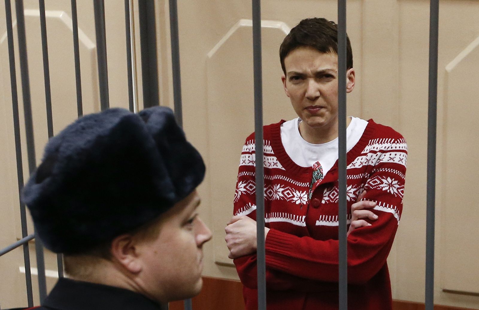 Nadiya Savchenko, este miércoles en su comparecencia ante un tribunal