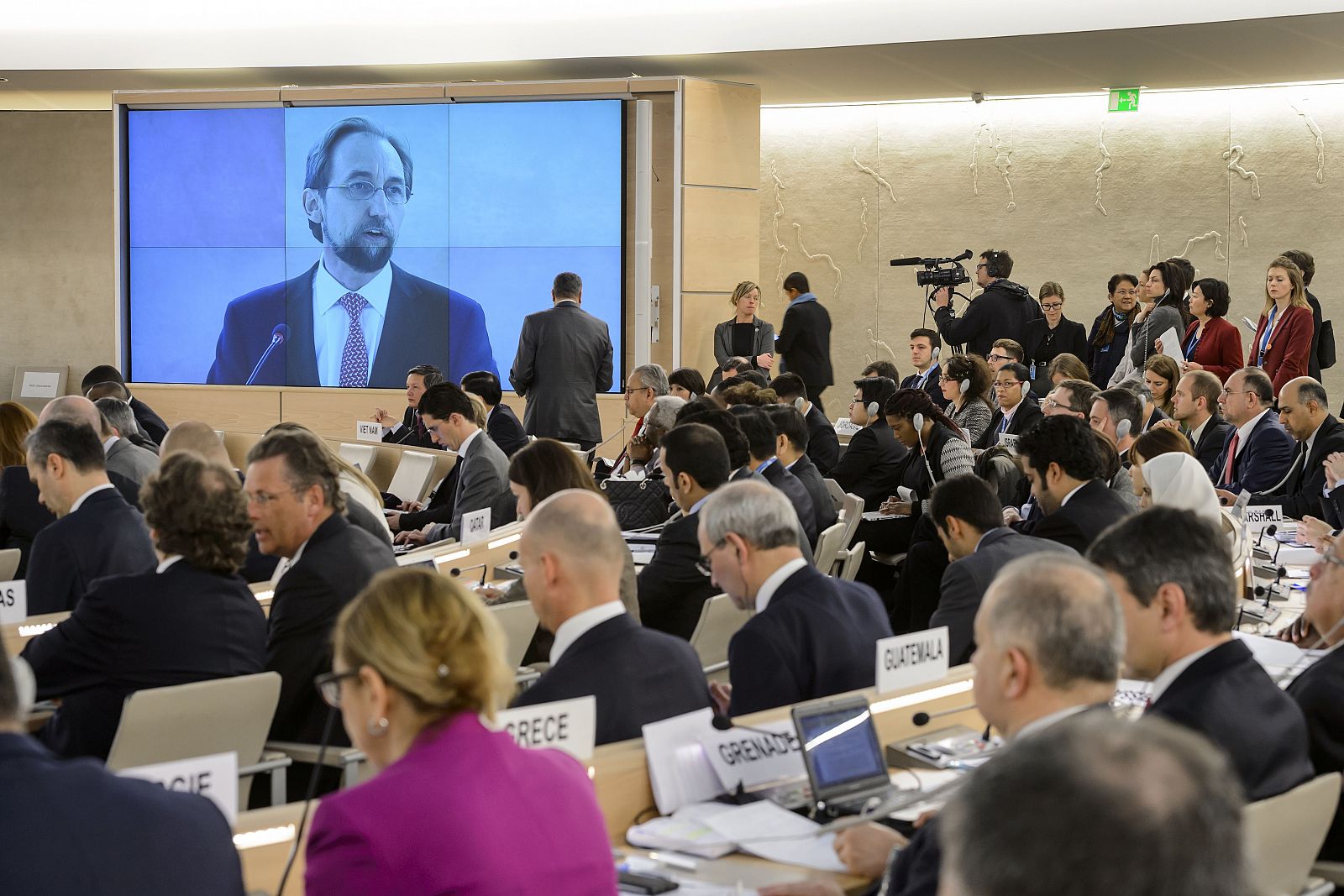 Discurso del alto comisionado de las Naciones Unidas para los Derechos Humanos, Zeid Ra'ad Al Hussein, esta semana en Ginebra.