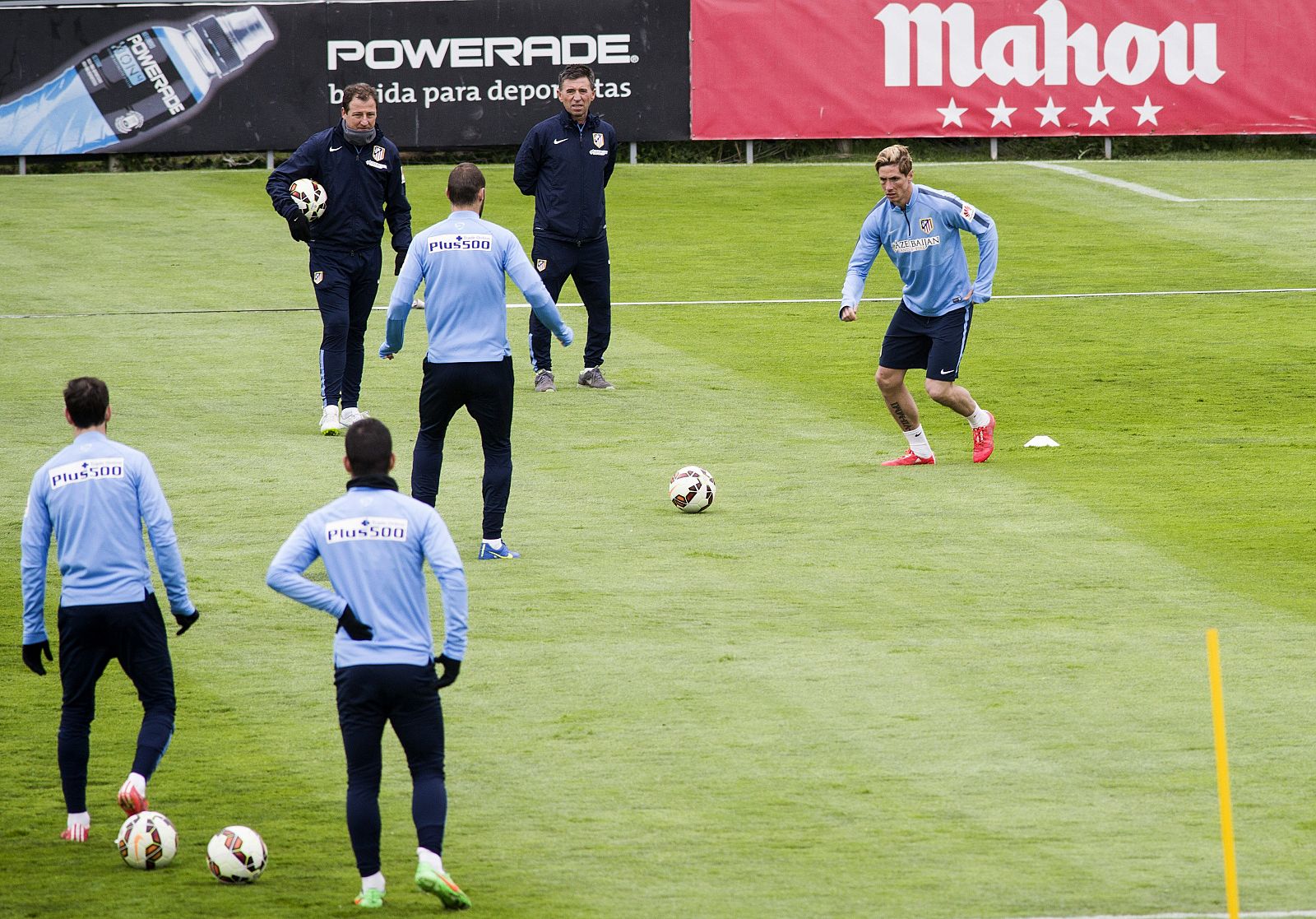 Fernando Torres, en un entrenamiento del Atlético