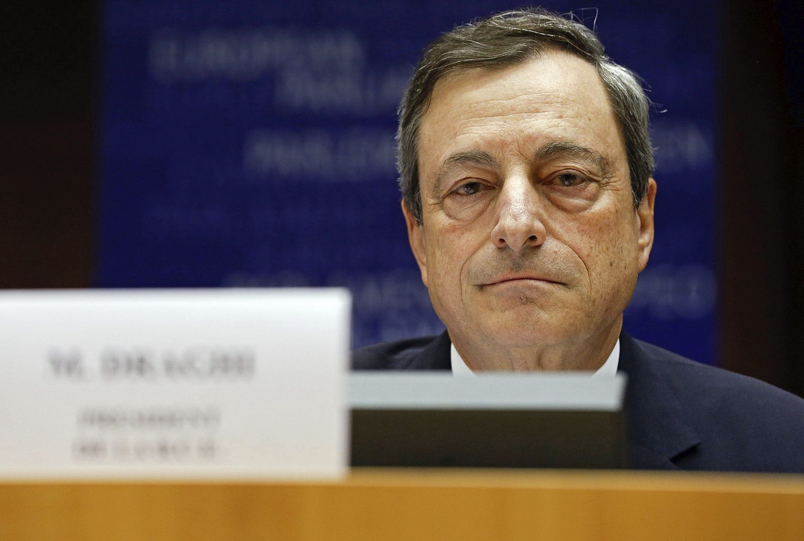 El presidente del BCE, Mario Draghi, durante una intervención en el Parlamento Europeo