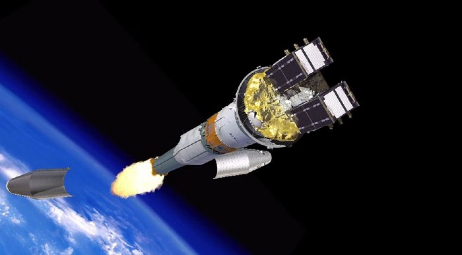 Los dos satélites Galileo lanzados alcanzan el espacio.