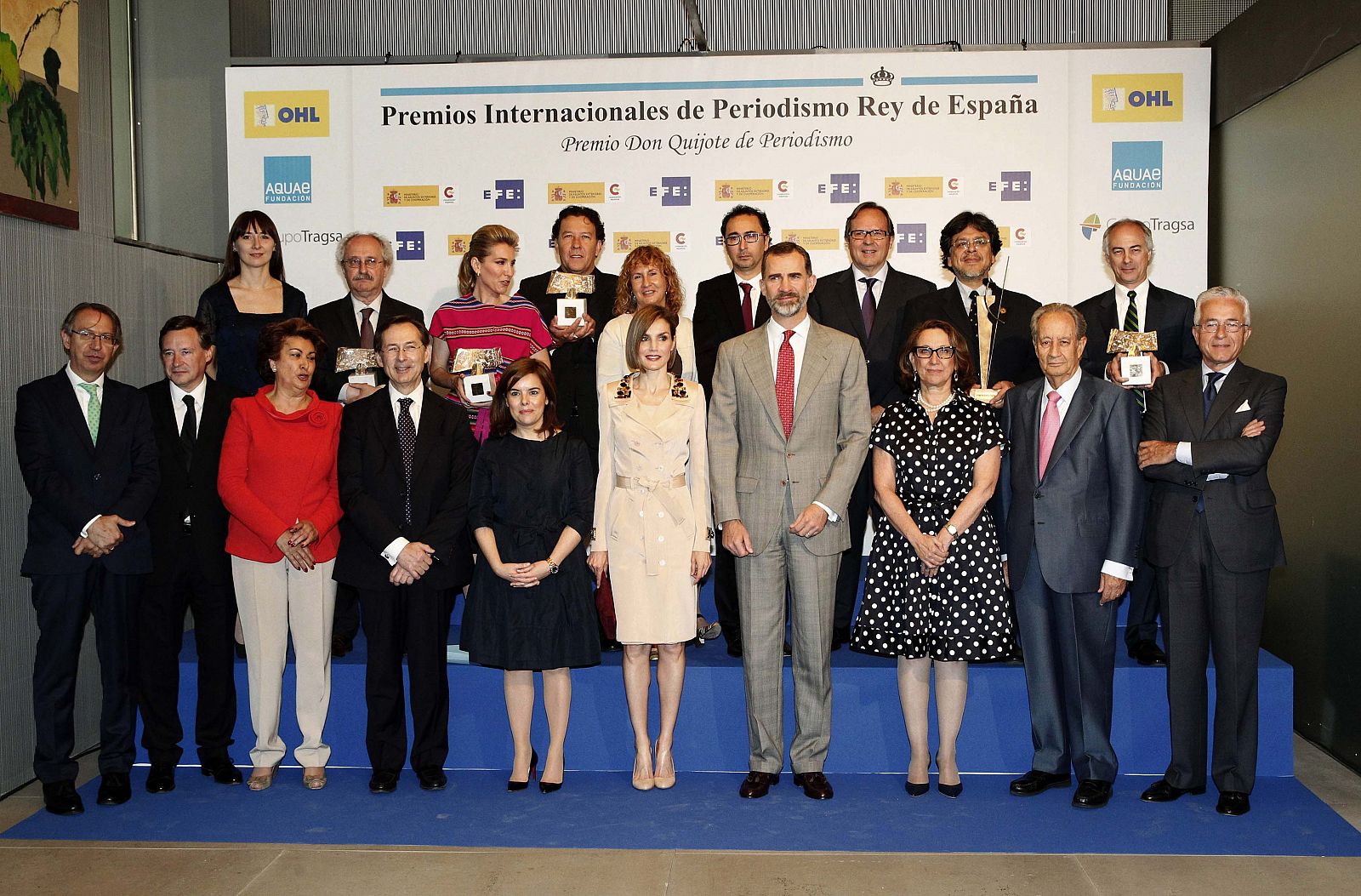 Foto de familia con los premiados