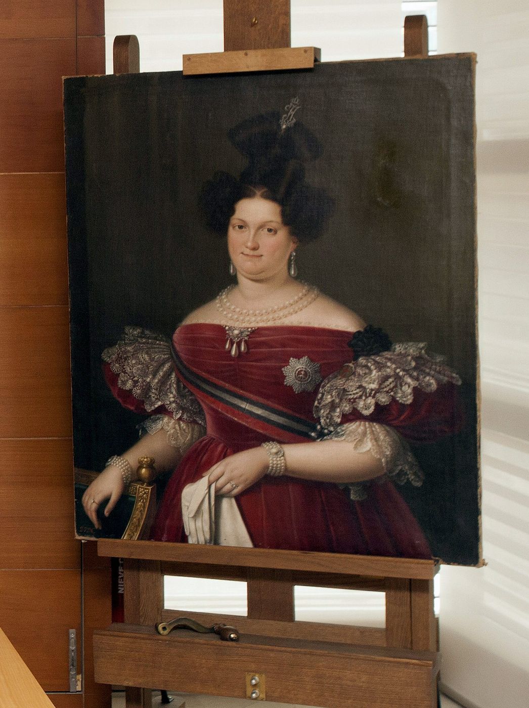 Retrato de la Reina María Cristina de Borbón, realizado en 1833 por Luis de la Cruz y Ríos