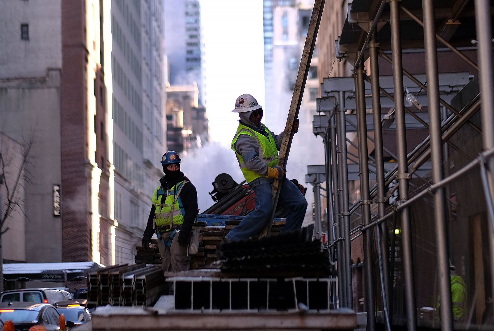 Trabajadores de la construcción en Nueva York