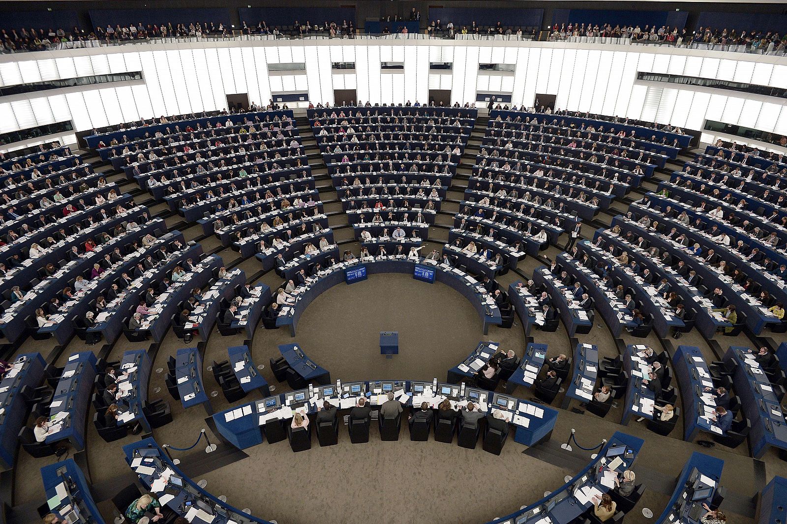 Vista general de la sesión plenario del Parlamento Europeo, este miércoles en Estrasburgo