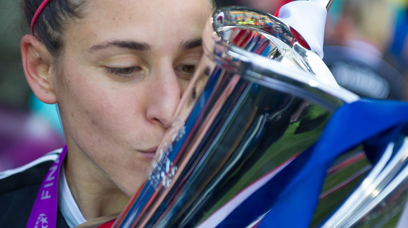 Veronica Boquete, tras ganar la Champions femenina con el FFC Frankfurt.