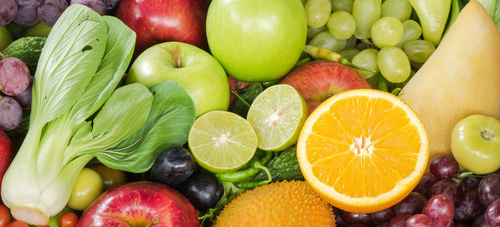 Frutas y verduras frescas.