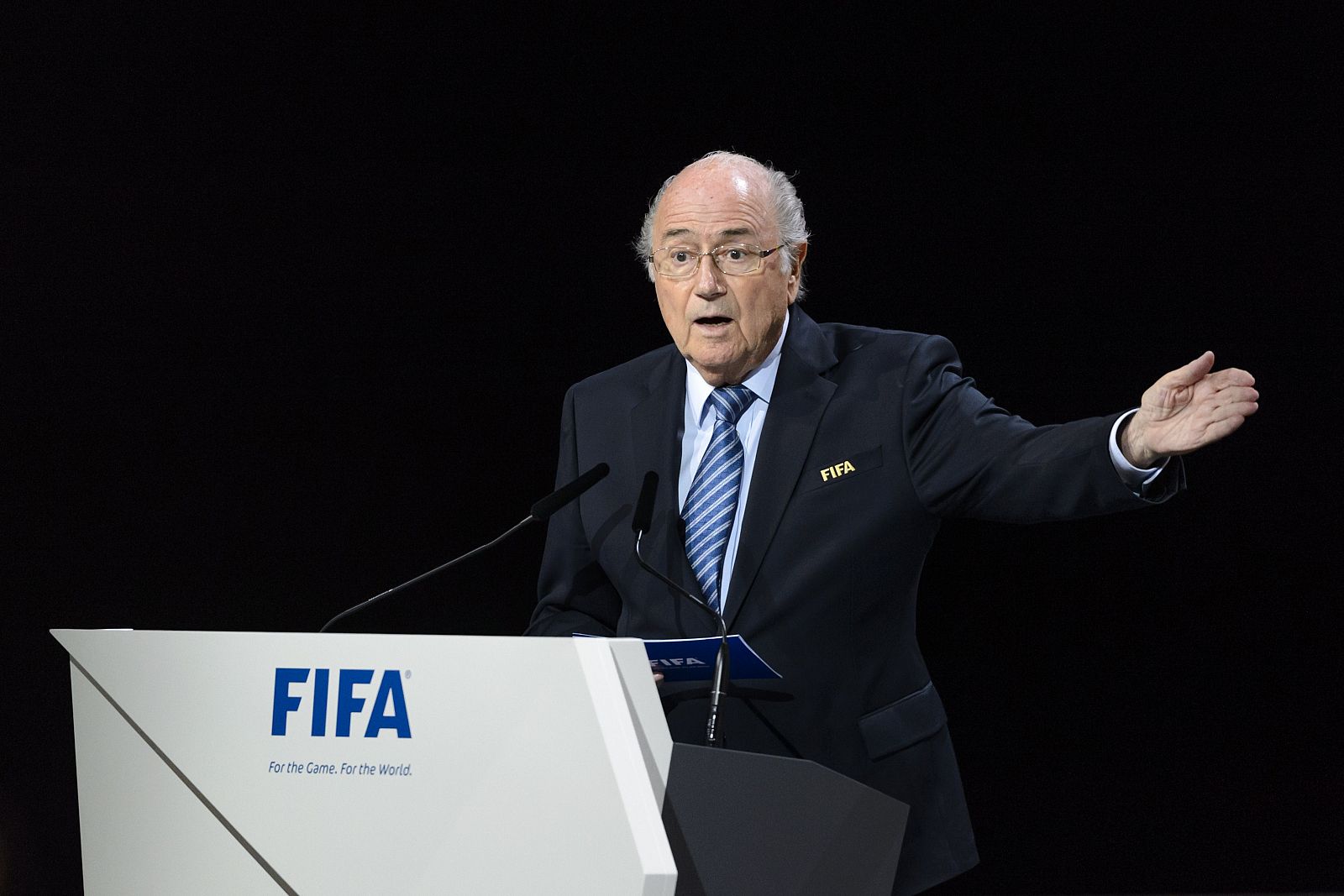 Joseph Blatter, en su discurso de inauguración del 65º Congreso de la FIFA.