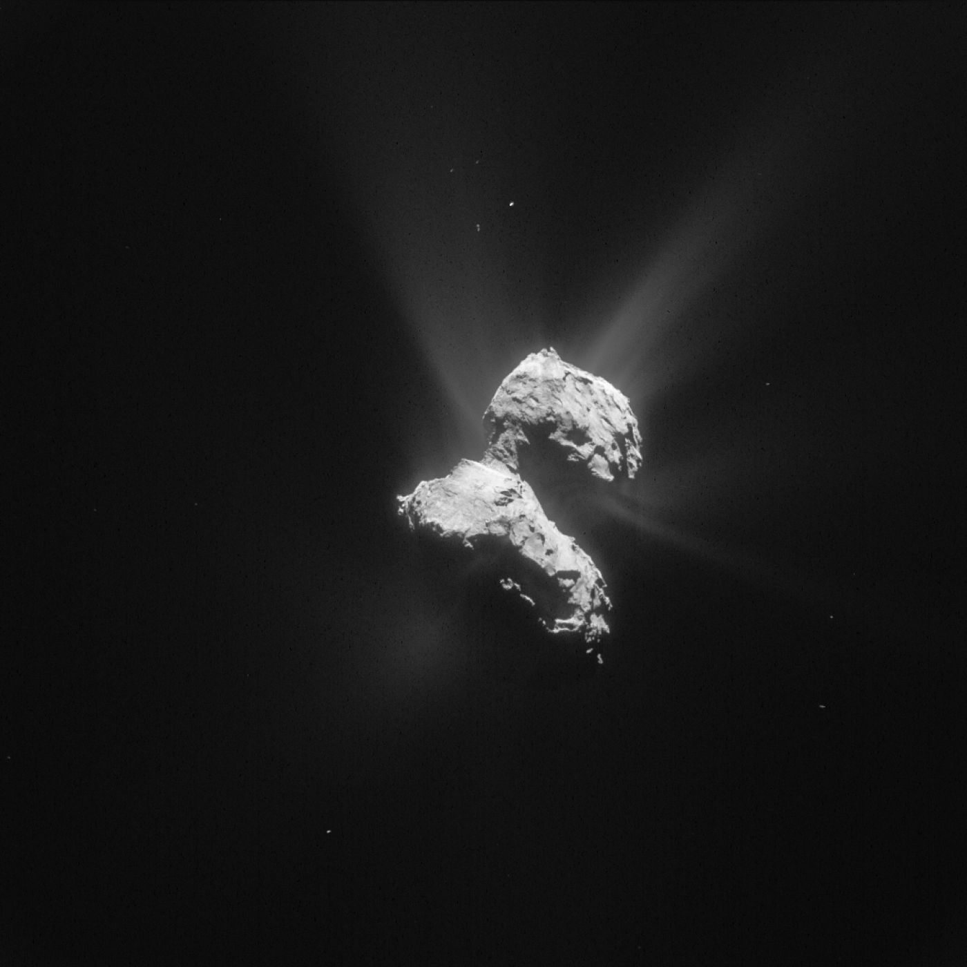 El cometa captado por Rosetta el pasado 21 de mayo de 2015.