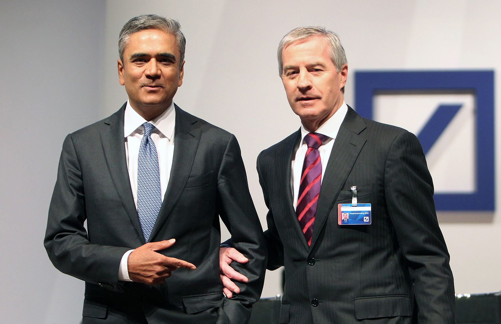 Jürgen Fitschen y Anshu Jain, los dos copresidentes del Deutsche Bank, en una imagen de archivo.