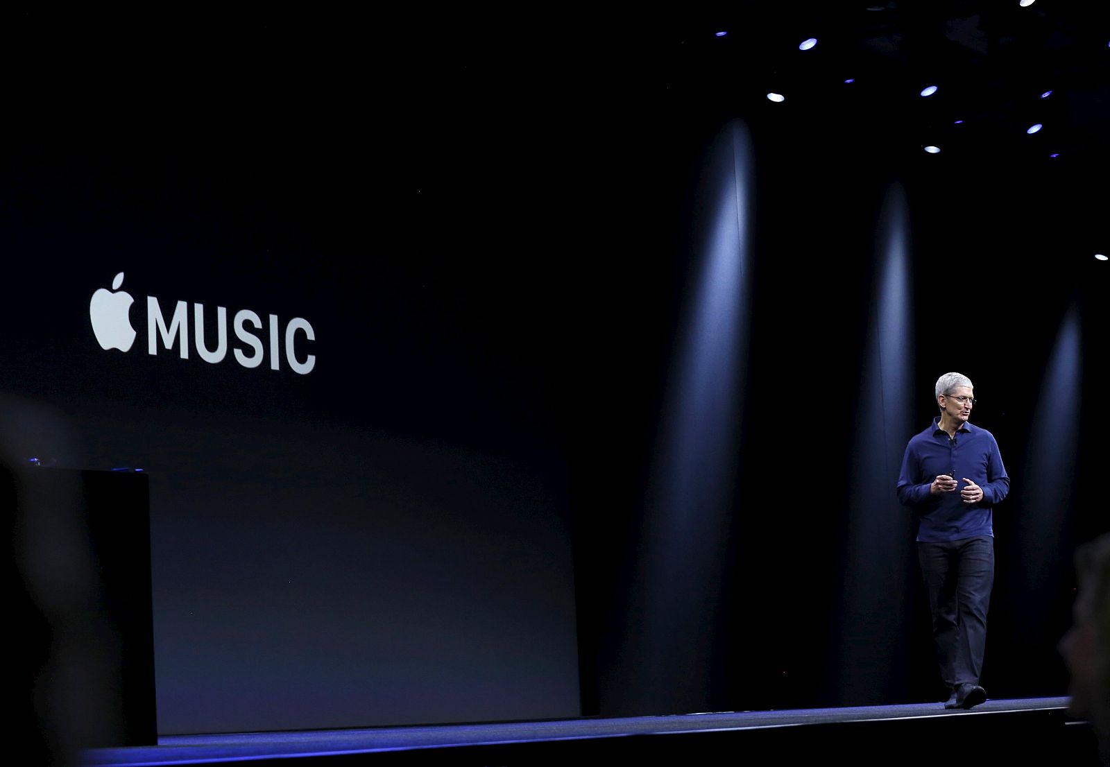 El consejero delegado de Apple, Tim Cook, anuncia Apple Music