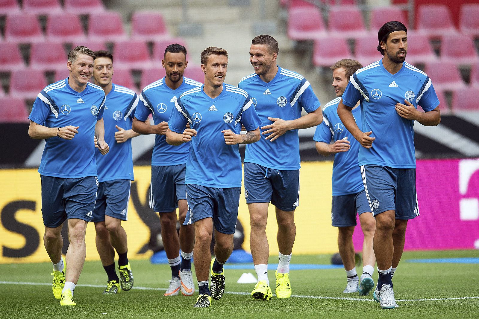 Sami Khedira, en el entrenamiento de la selección alemana