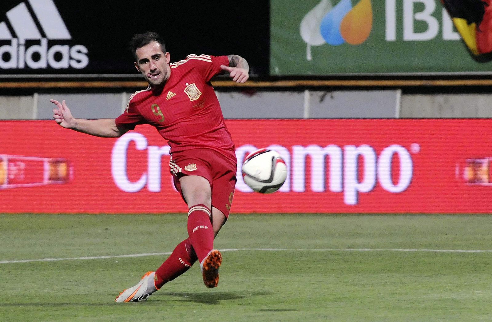 El delantero de la selección española Paco Alcacer en el amistoso ante Costa Rica.