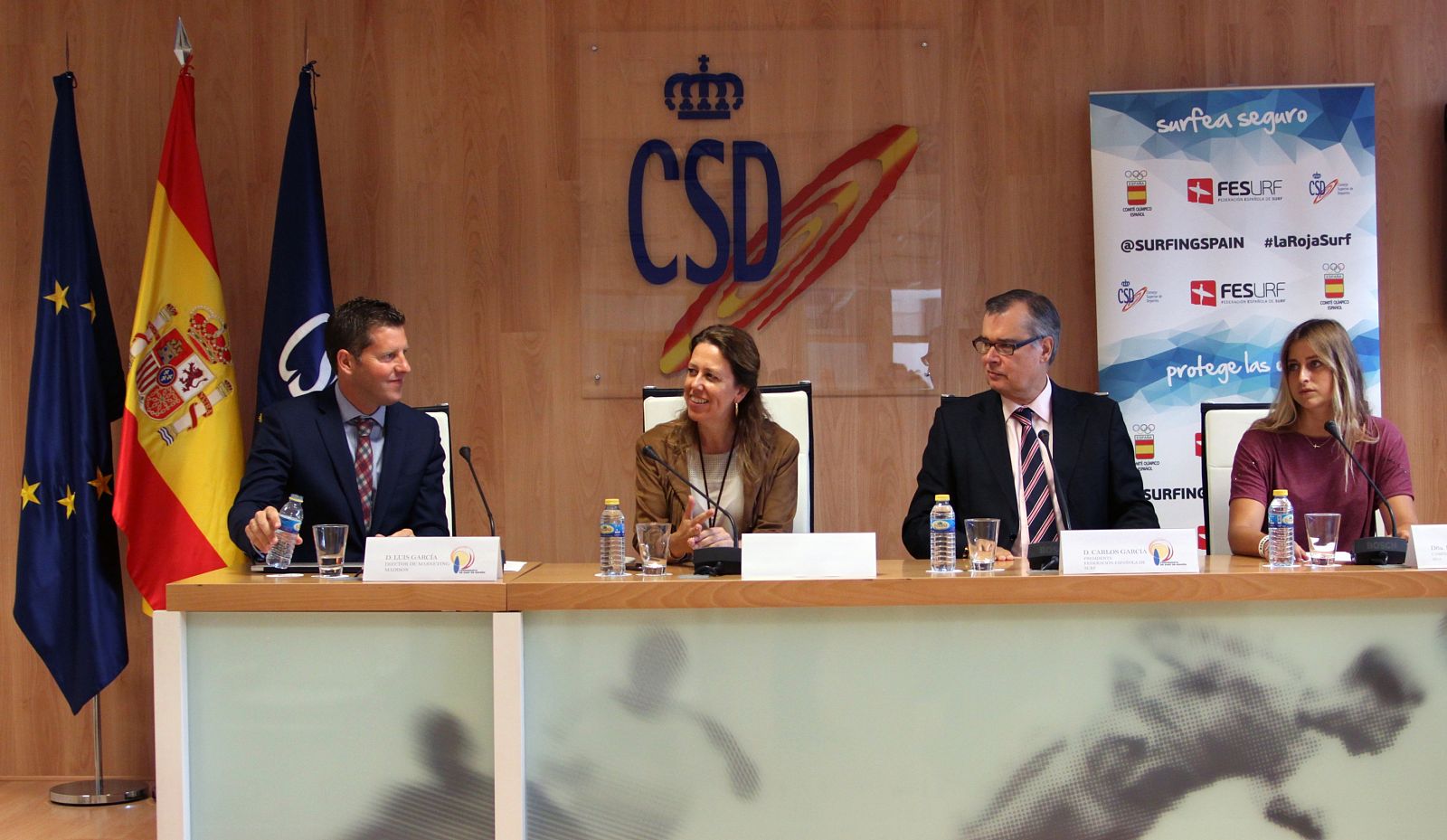 Imagen de la presentación de la final del Campeonato de España de Surf en el CSD.