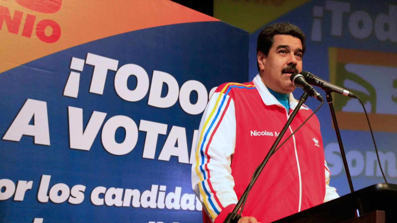 El presidente venezolano, Nicolás Maduro,pronuncia un discurso durante un acto del PSUV, en Caracas.