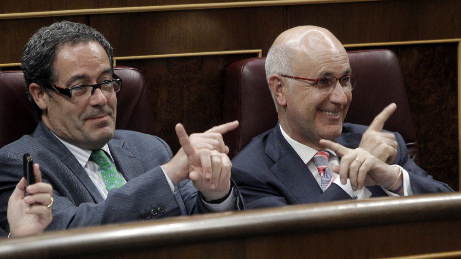 Pere Macías (i) y Duran i Lleida en una foto de archivo en el Congreso
