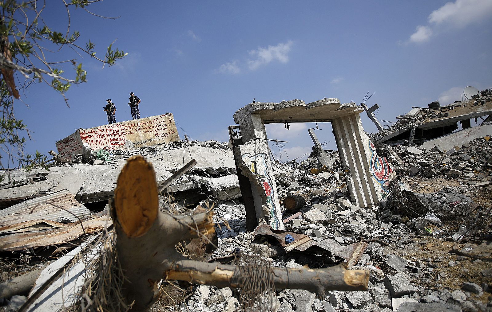 Un área de Beit Hanún, arrasada tras un bombardeo israelí en la guerra de Gaza del pasado verano