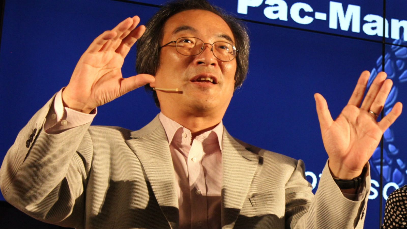 El padre de Pac-Man, el popular comecocos, Toru Iwatani, en Gamelab 2015.