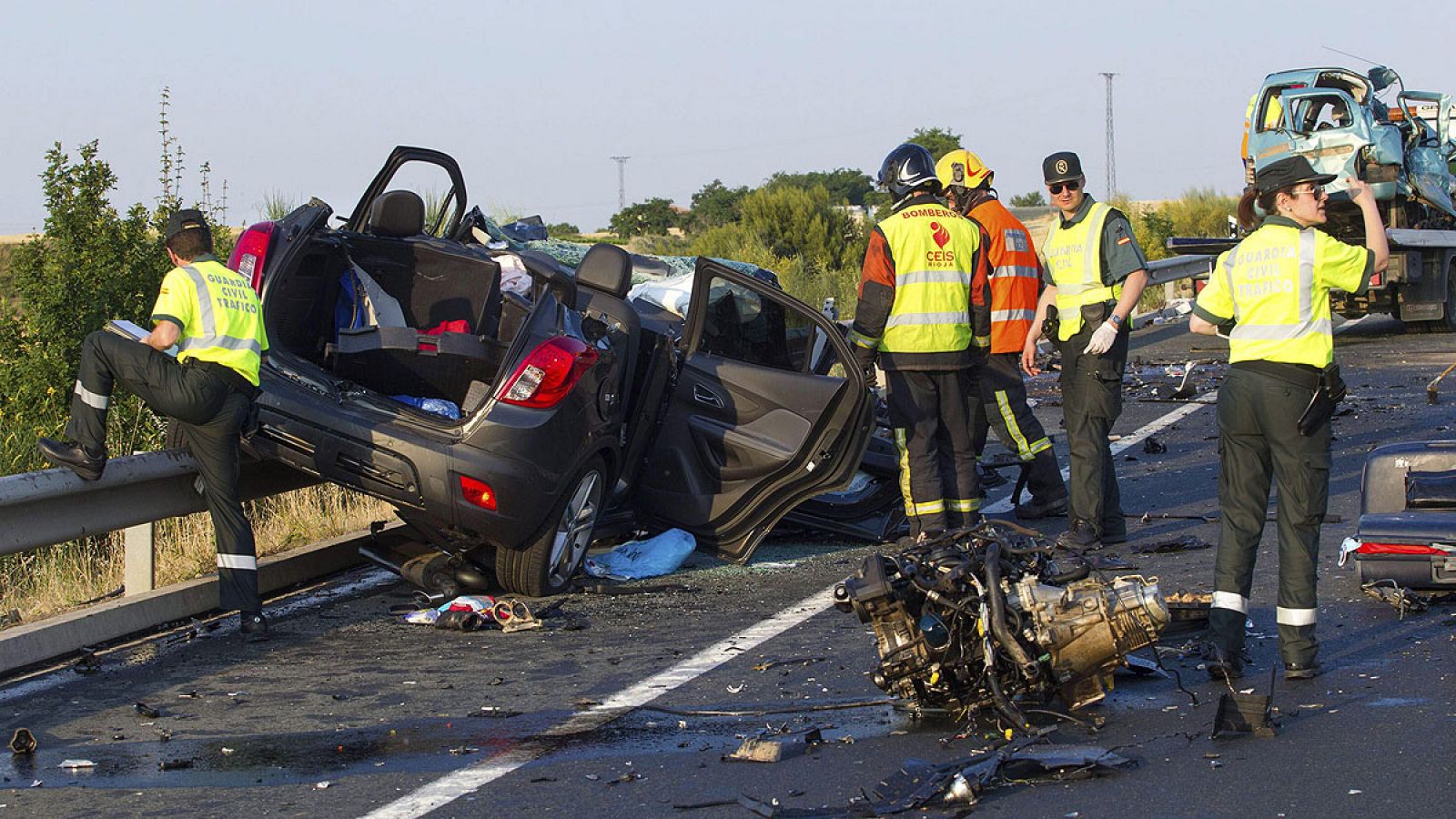 Imagen de archivo de un accidente de tráfico ocurrido el pasado 29 de junio en La Rioja