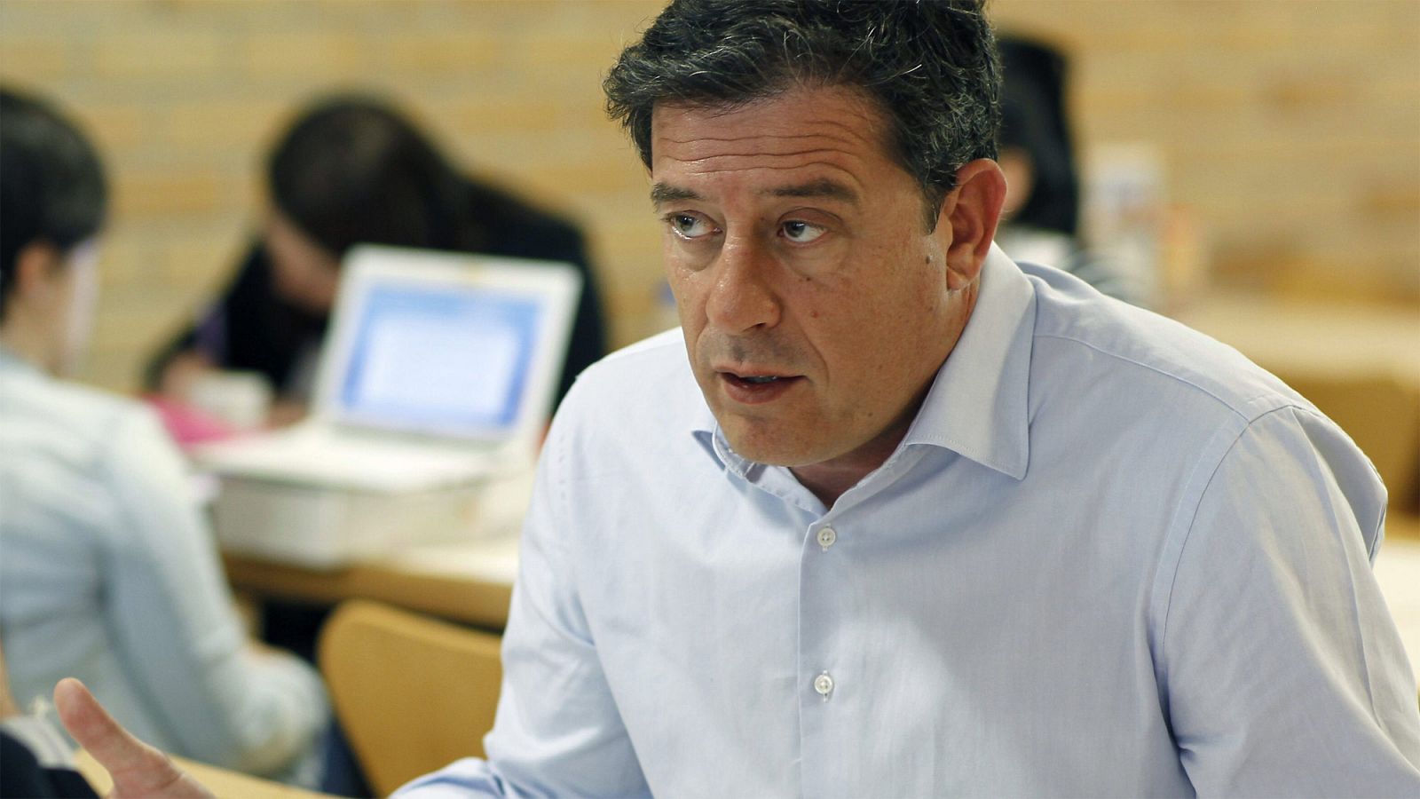 El secretario general del PSdeG, José Ramón Gómez Besteiro, en una entrevista en mayo.