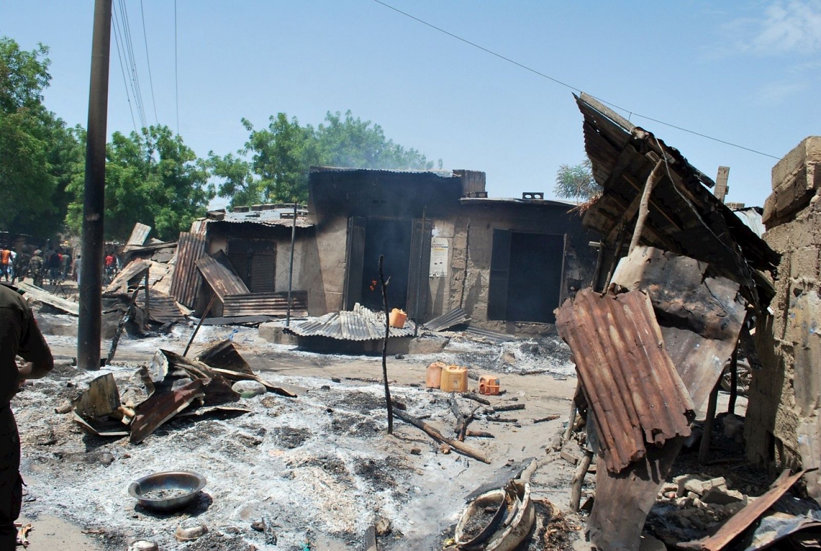 Imagen del atentado del pasado sábado en Nigeria.