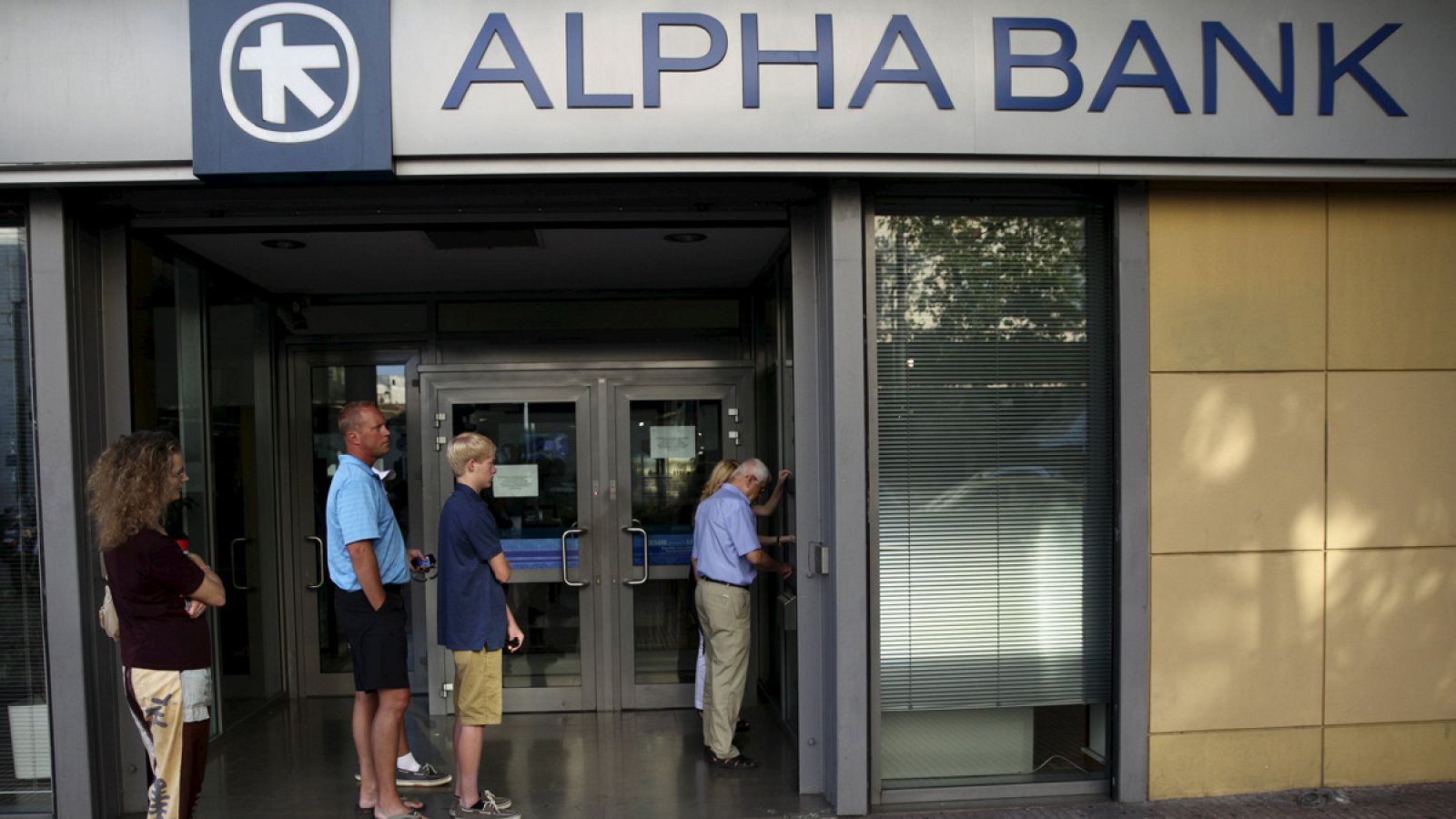 Una sucursal de Alpha Bank en Atenas