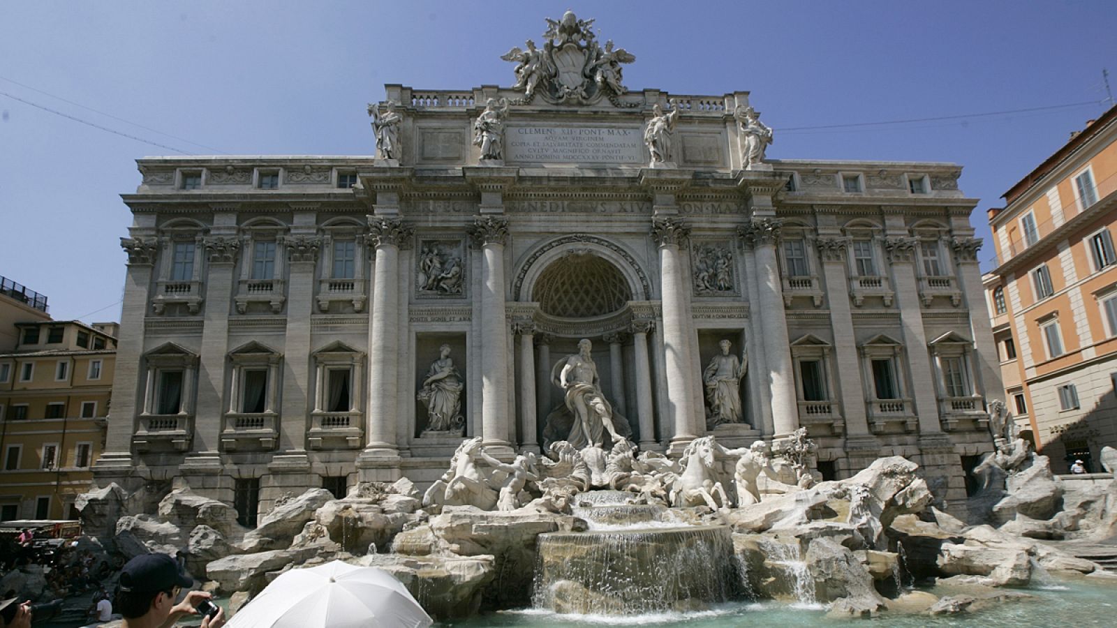 La Fontana de Trevi en Roma en 2007