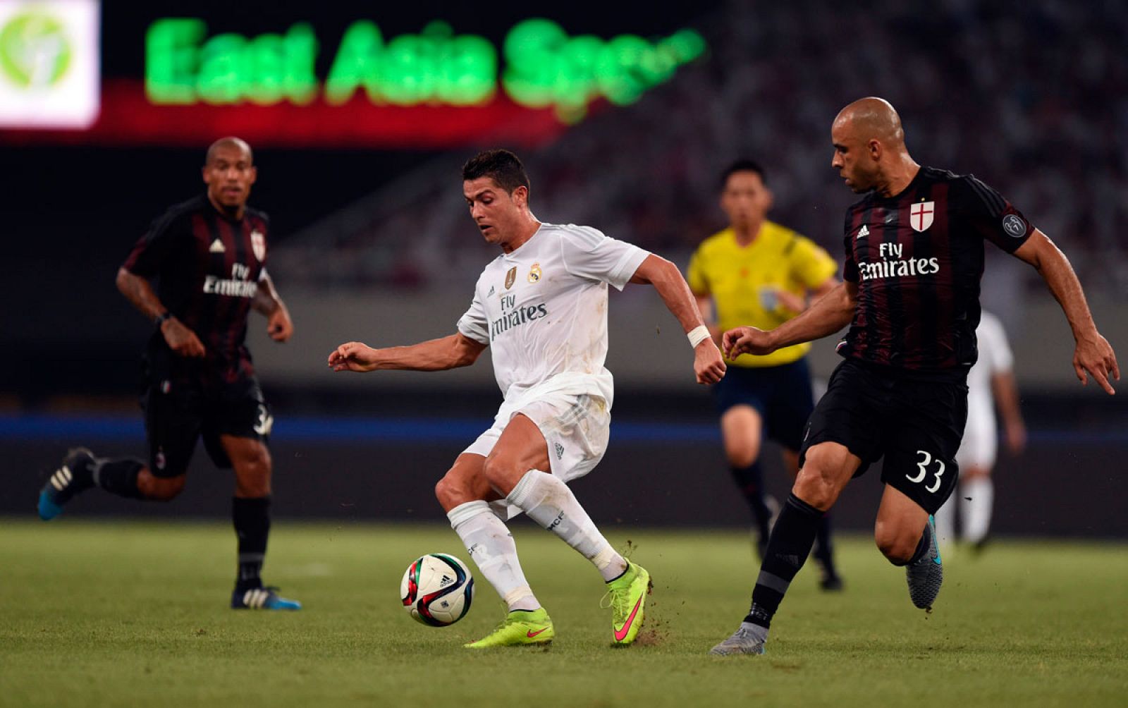 Cristiano Ronaldo durante el partido ante el Milan en el cierre de la gira asiática