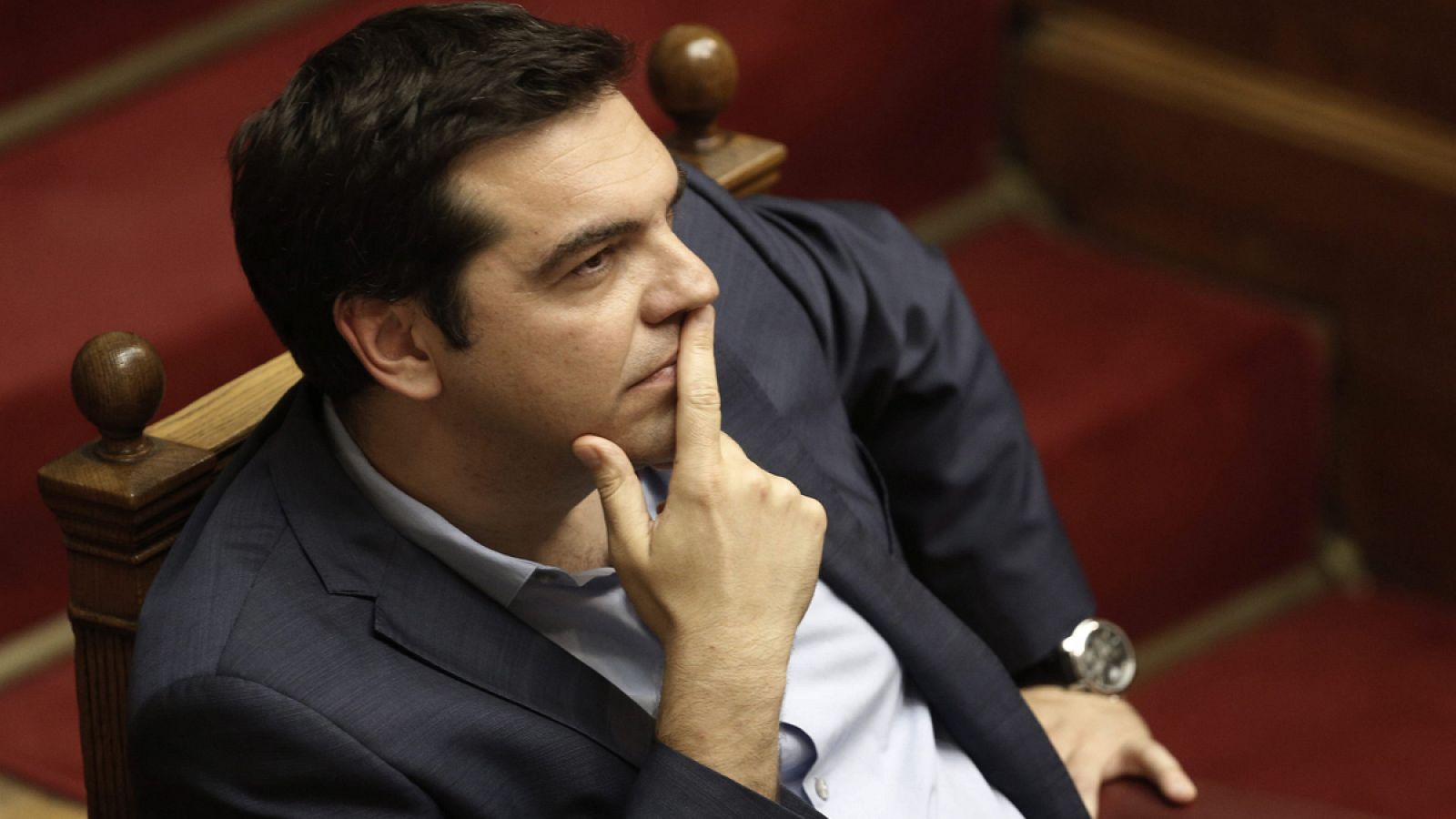 El primer ministro, Alexis Tsipras, en el Parlamento griego