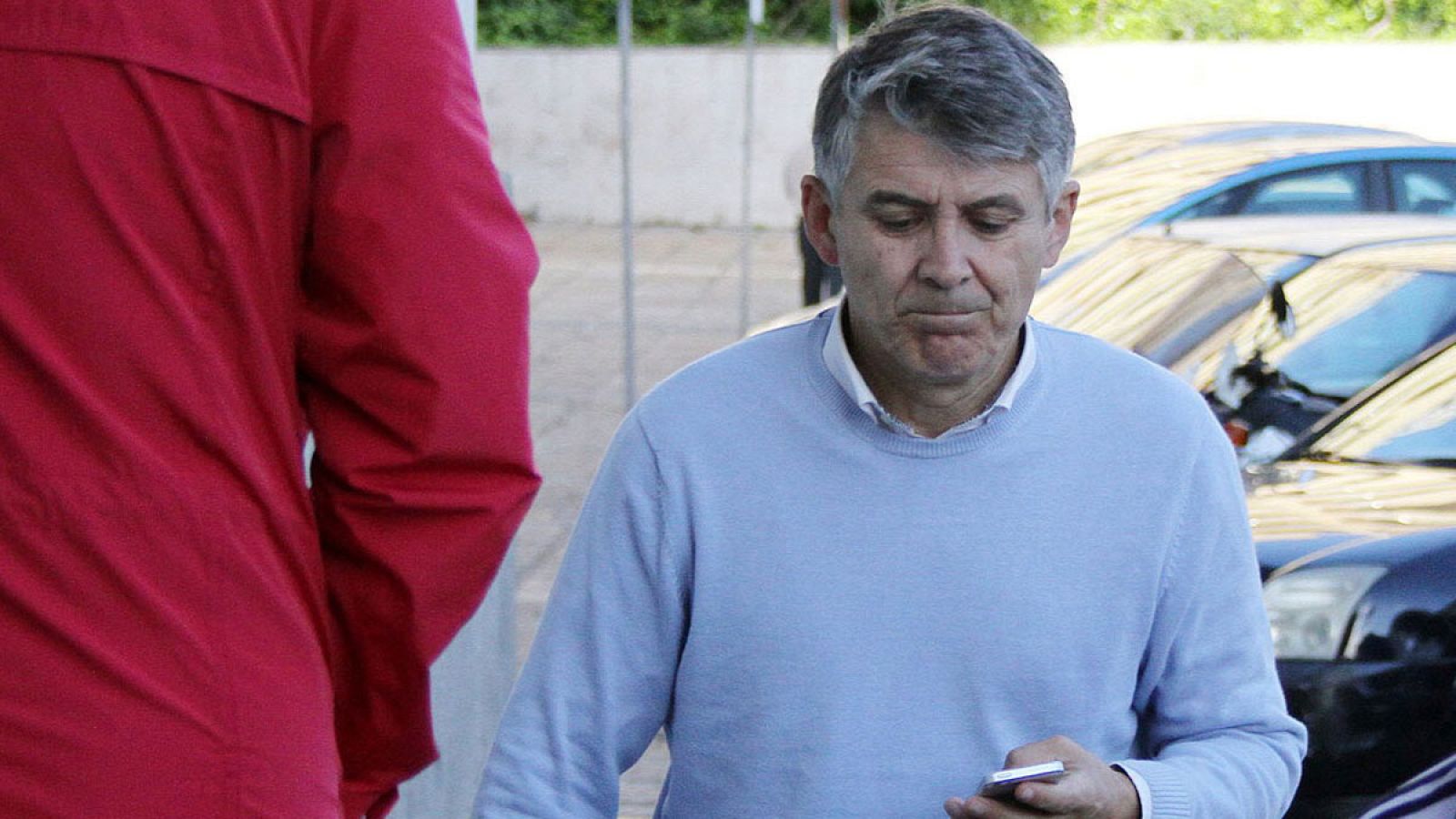 El exalcalde de Aljaraque, Juan Manuel Orta (PP), a su llegada a la Audiencia Provincial de Huelva