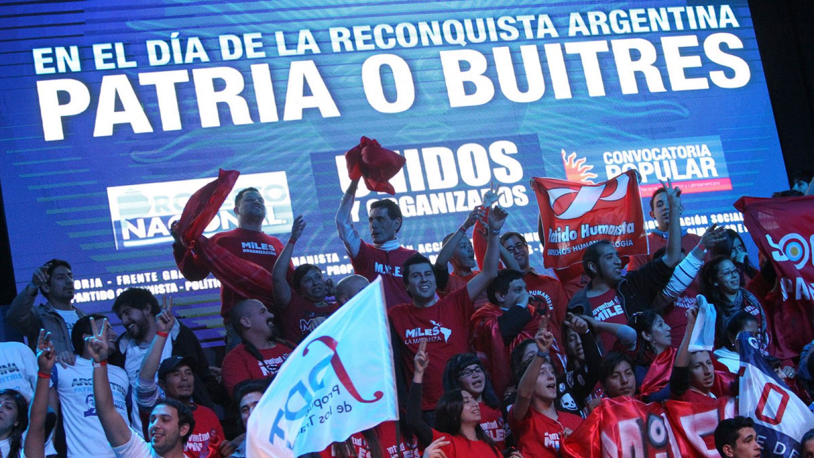 Imagen de archivo de una manifestación en Buenos Aires contra la actitud de los fondos de inversión.