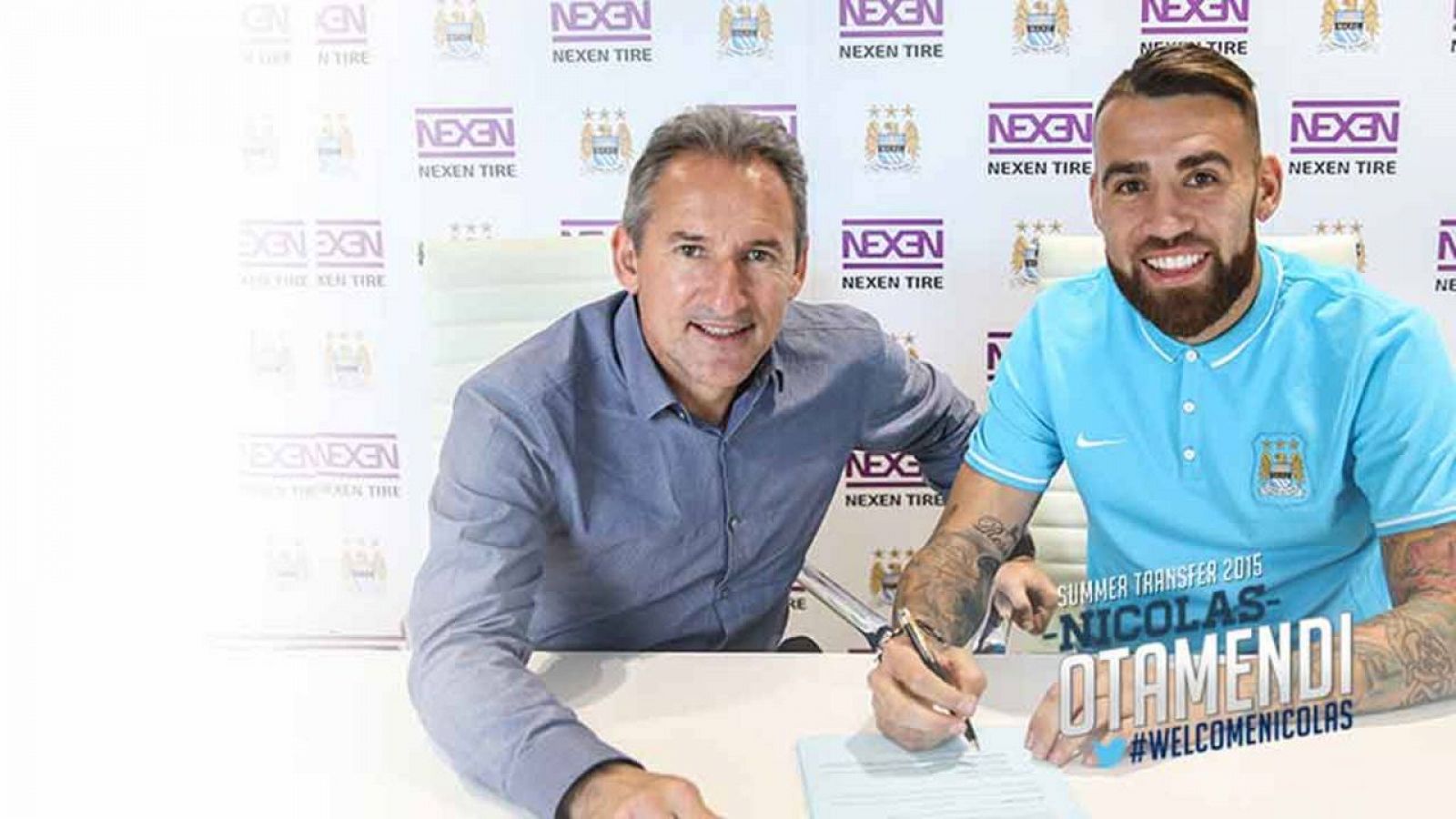 Nicolas Otamendi firma su nuevo contrato como jugador del City