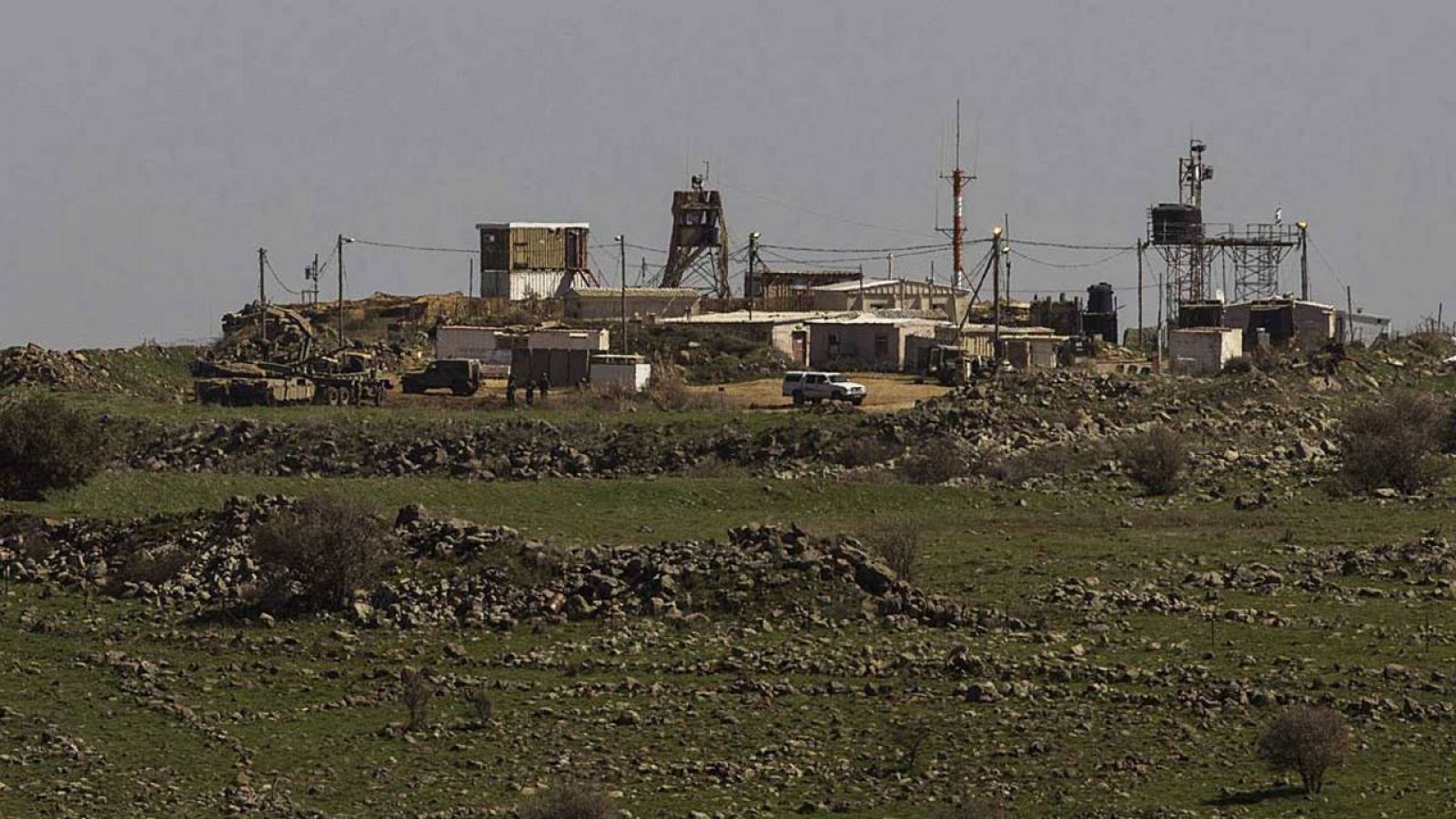 La base militar de Israel en los Altos del Golán, en la frontera con Siria (Archivo)